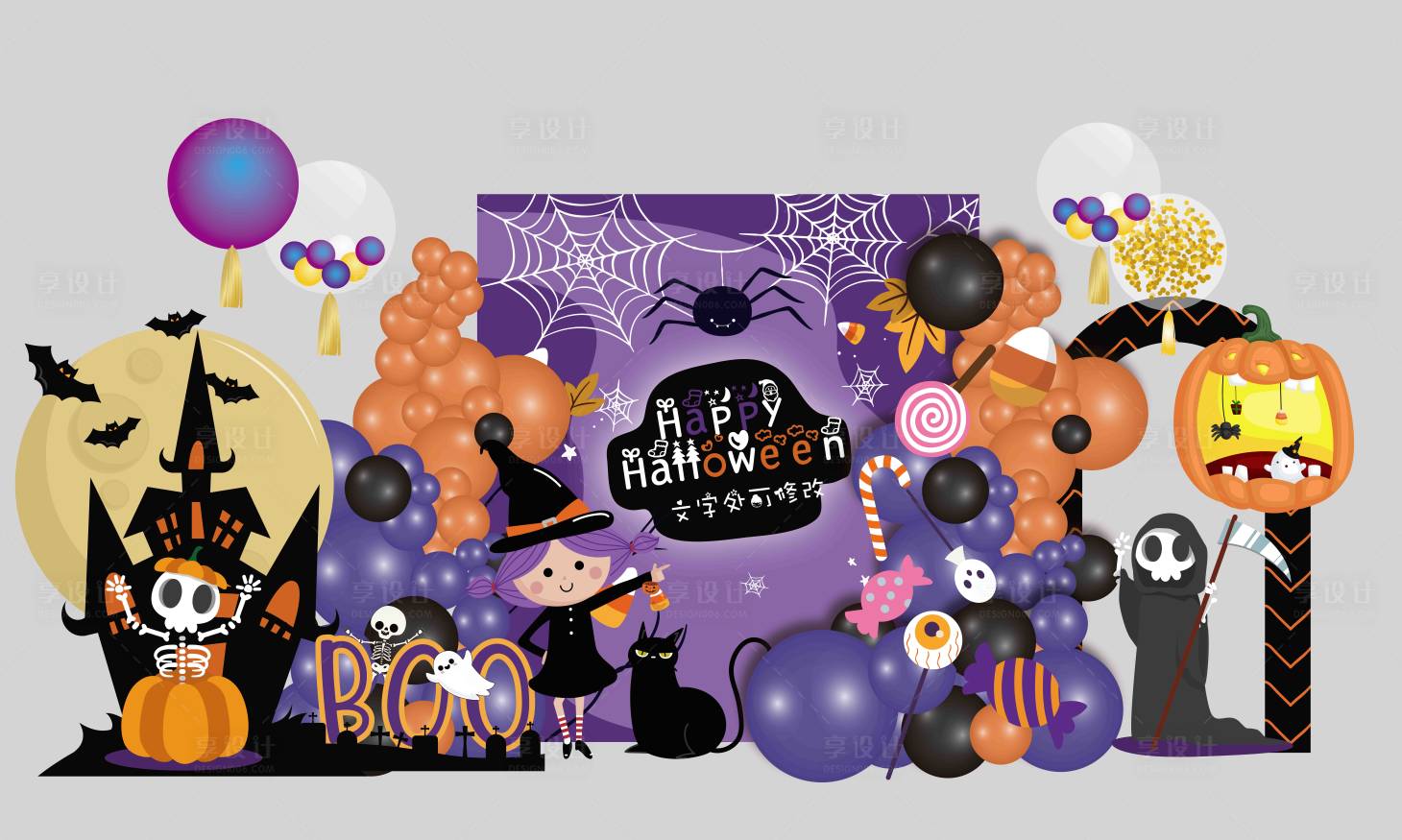 源文件下载【万圣节主题宝宝宴满月百天宴周岁生日宴】编号：28340018025703485