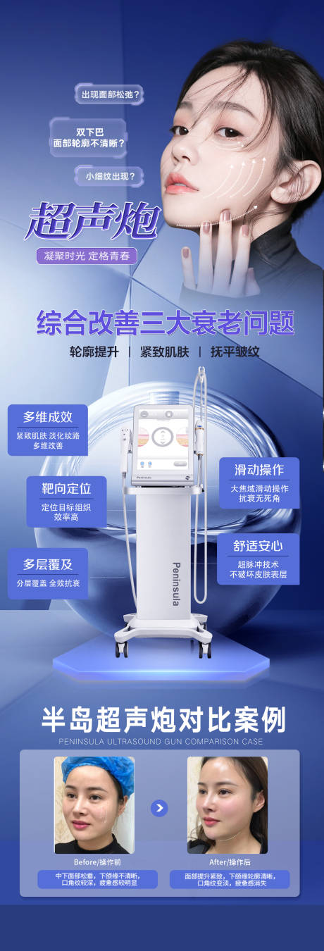源文件下載【超聲炮藍(lán)色海報(bào)】編號(hào)：28310018020105268