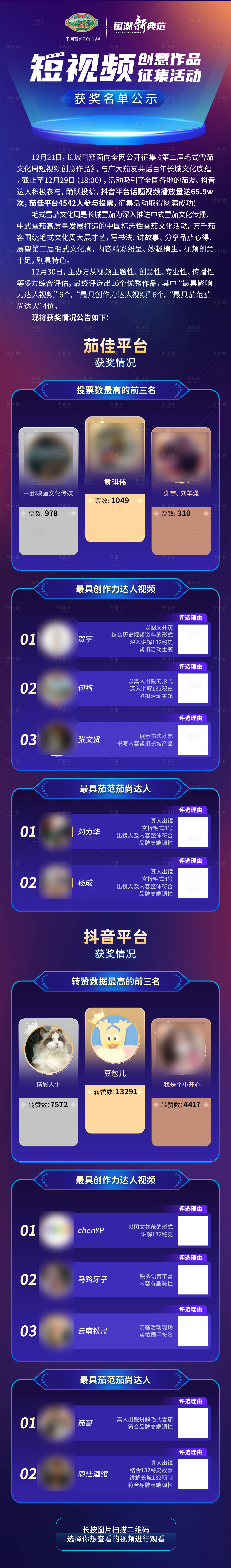 源文件下載【享設計】搜索編號：30040018220904008【短視頻作品征集長圖海報】