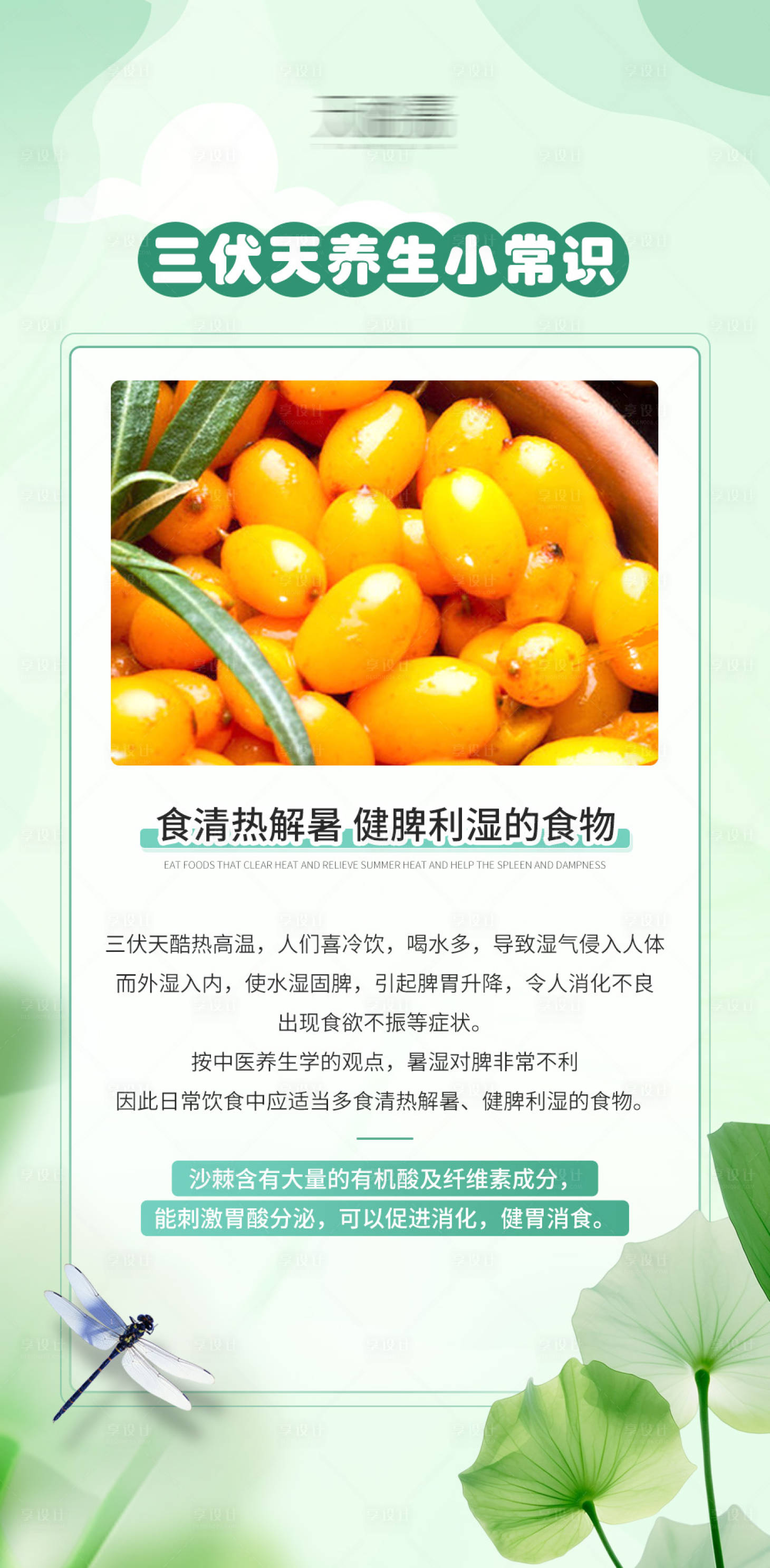 源文件下载【享设计】搜索编号：73030017848781187【三伏天科普保健海报】