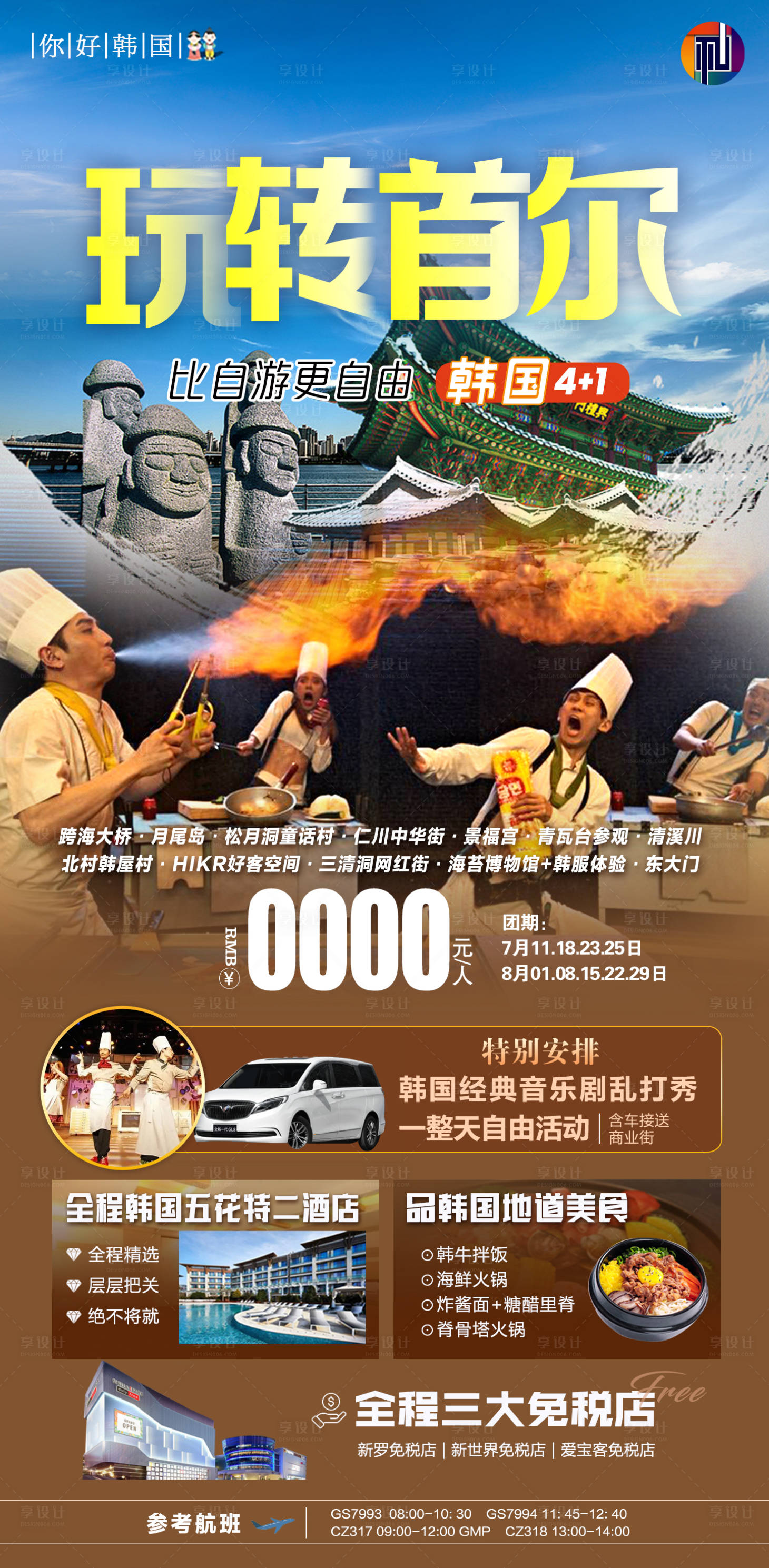 源文件下載【玩轉(zhuǎn)首爾旅游海報】編號：55520017802562513