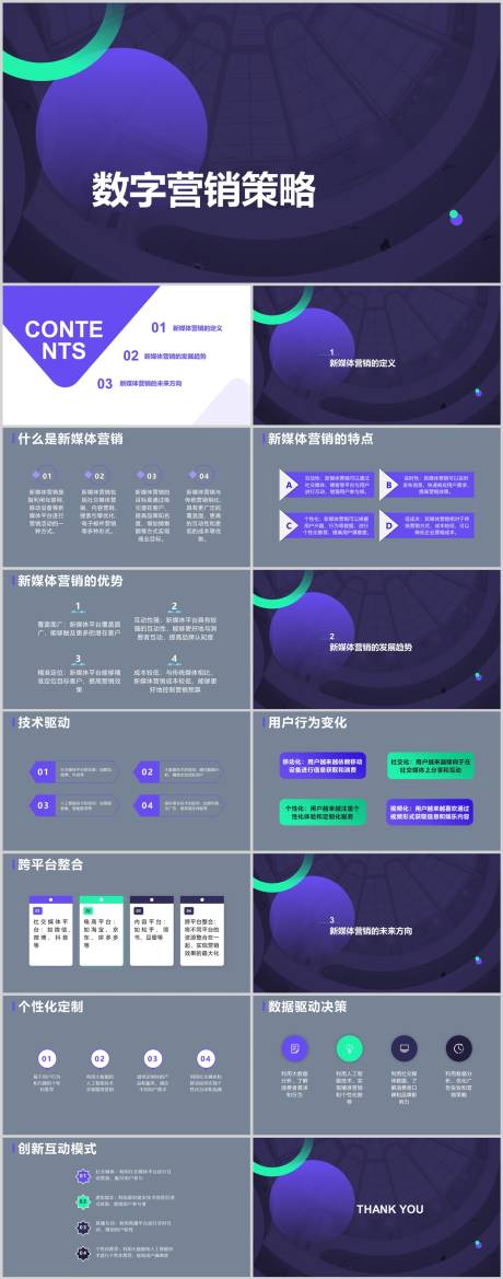 源文件下载【新媒体数字营销策略PPT】编号：20230731190442850