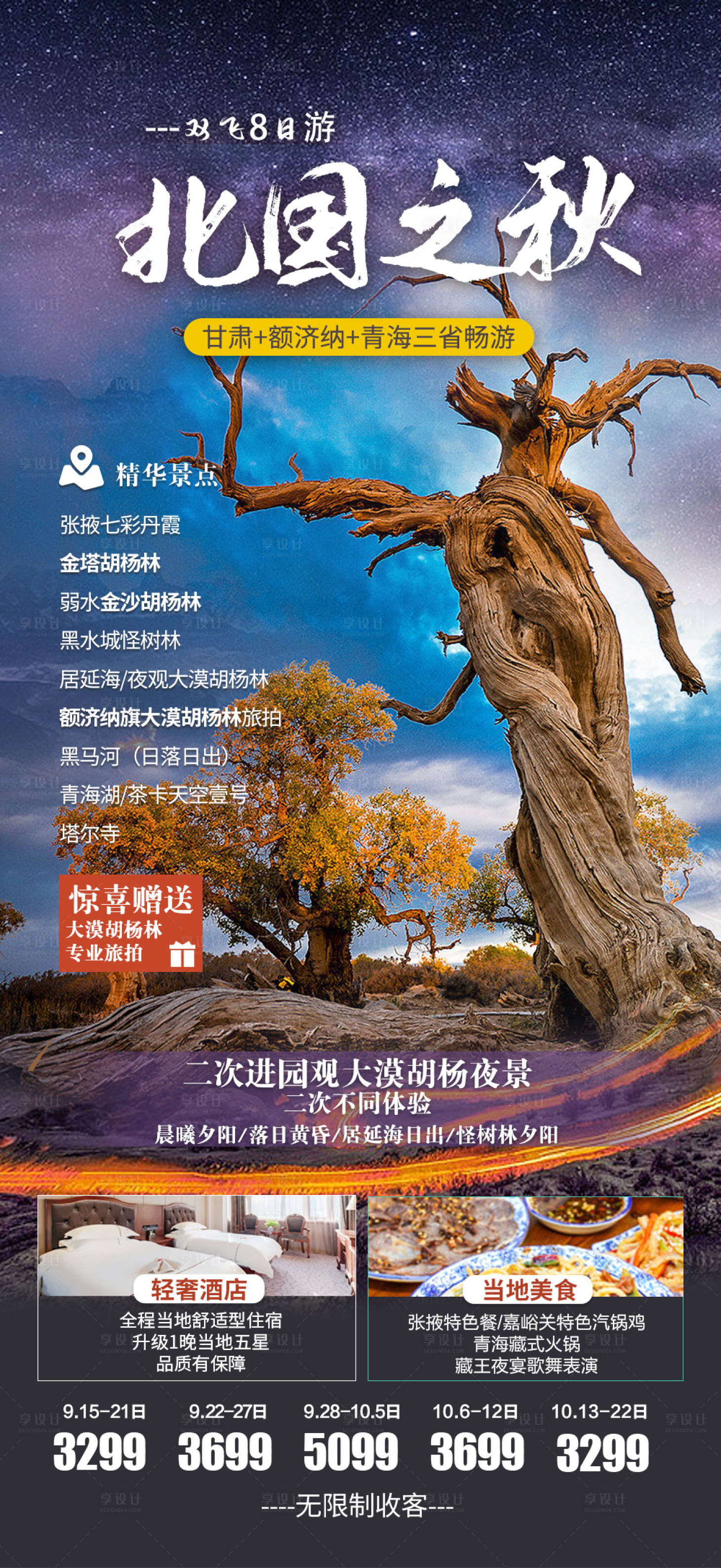 源文件下載【享設計】搜索編號：20520017991033382【西北青甘額濟納旅游海報】