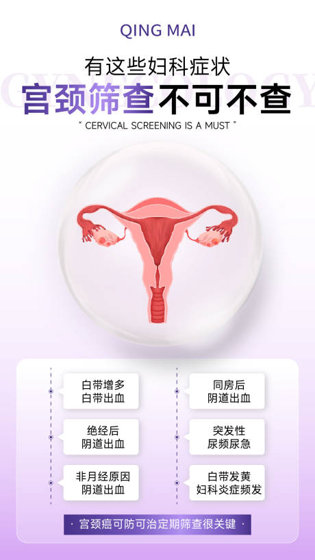 宫颈筛查海报