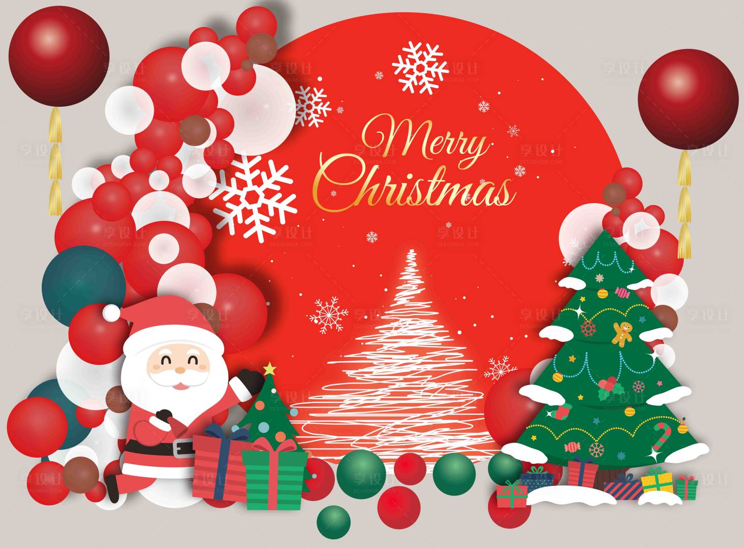 源文件下载【享设计】搜索编号：23760017899245167【圣诞节活动堆头】