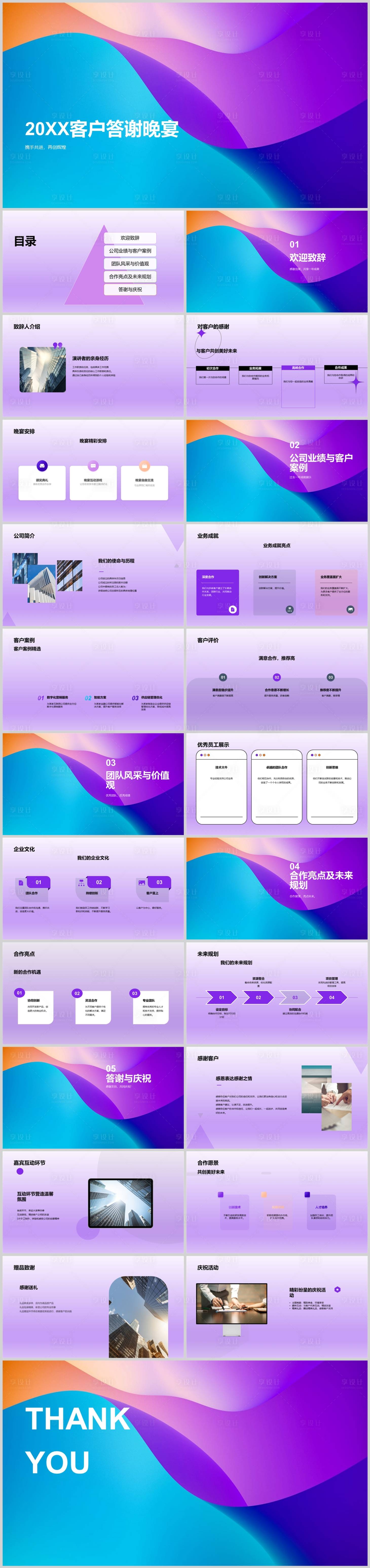 源文件下载【20XX客户答谢晚宴PPT】编号：71780018043644624
