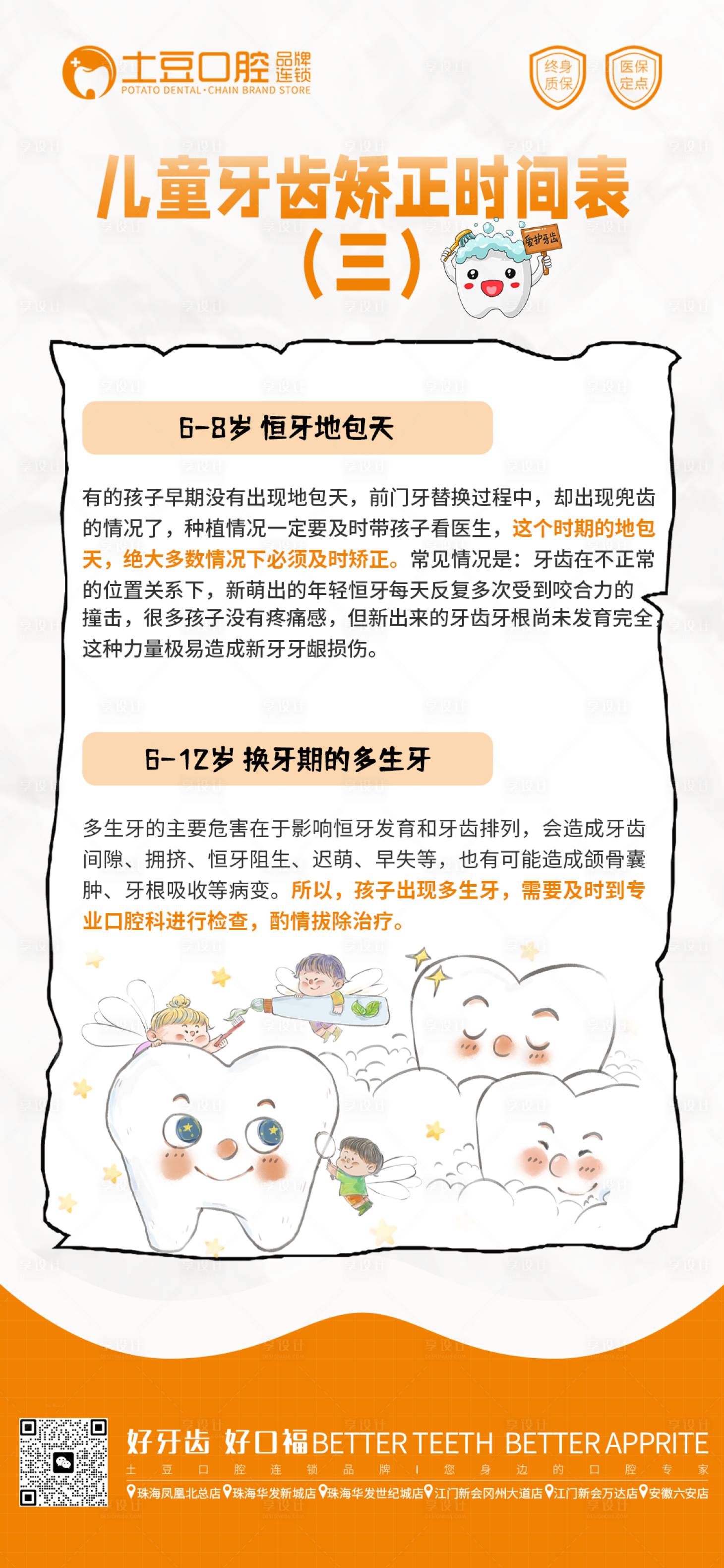 源文件下载【享设计】搜索编号：11500018383472598【儿童口腔早期矫正海报】