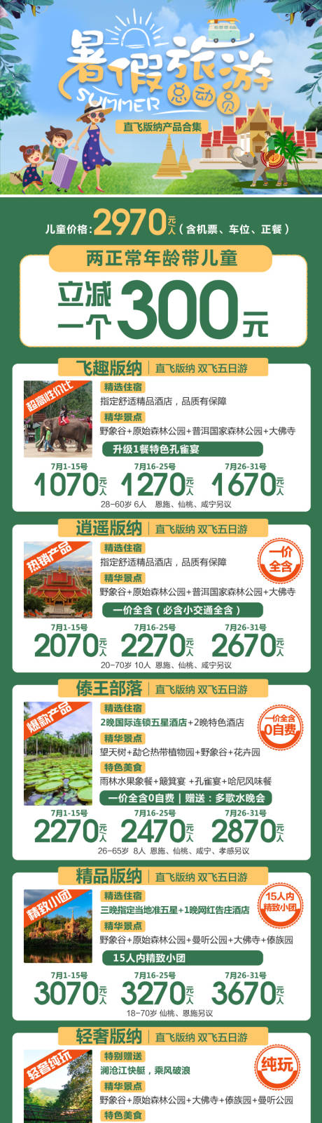 编号：20230712152153723【享设计】源文件下载-云南暑期旅游产品合集海报