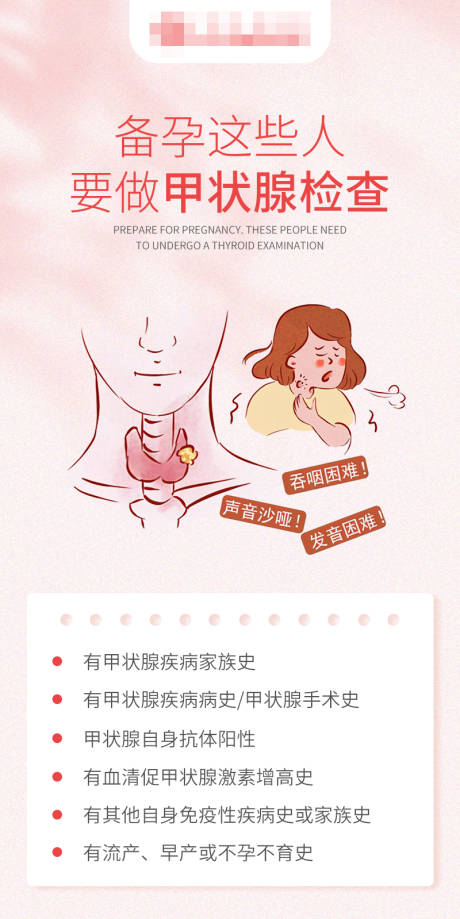 备孕甲状腺检查海报