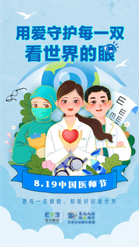 眼科中国医师节海报