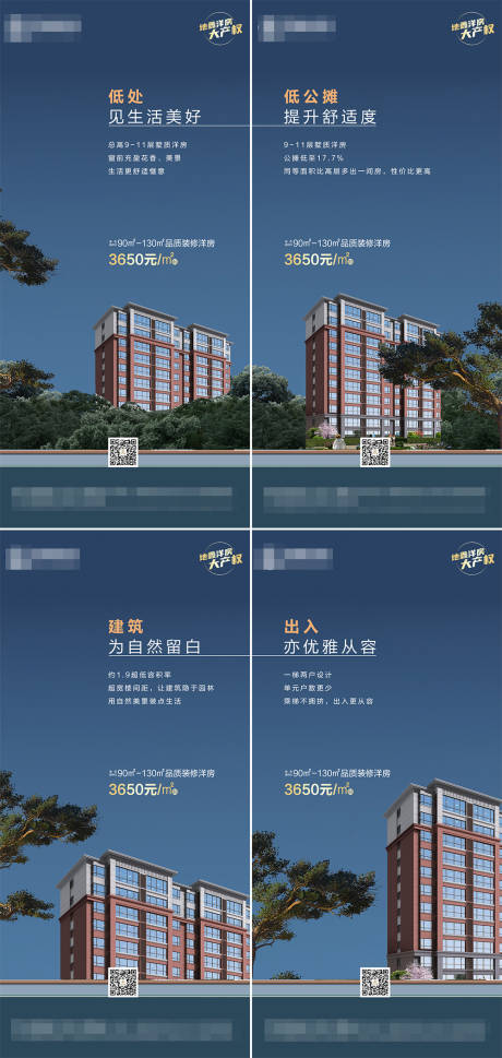 源文件下載【享設(shè)計】搜索編號：24510017927044557【地產(chǎn)洋房系列價值點海報】