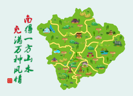 源文件下载【手绘卡通地图】编号：26610018246486030