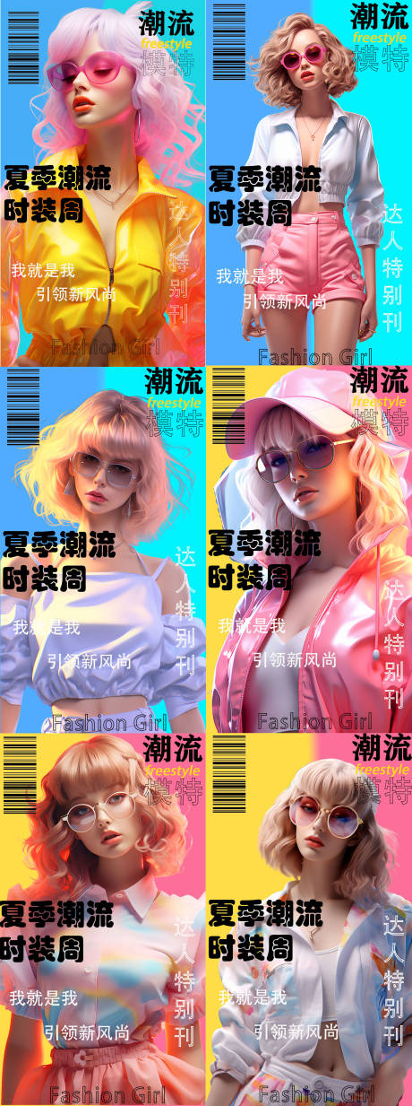 源文件下载【时尚周刊少女模特海报】编号：20230730165539661