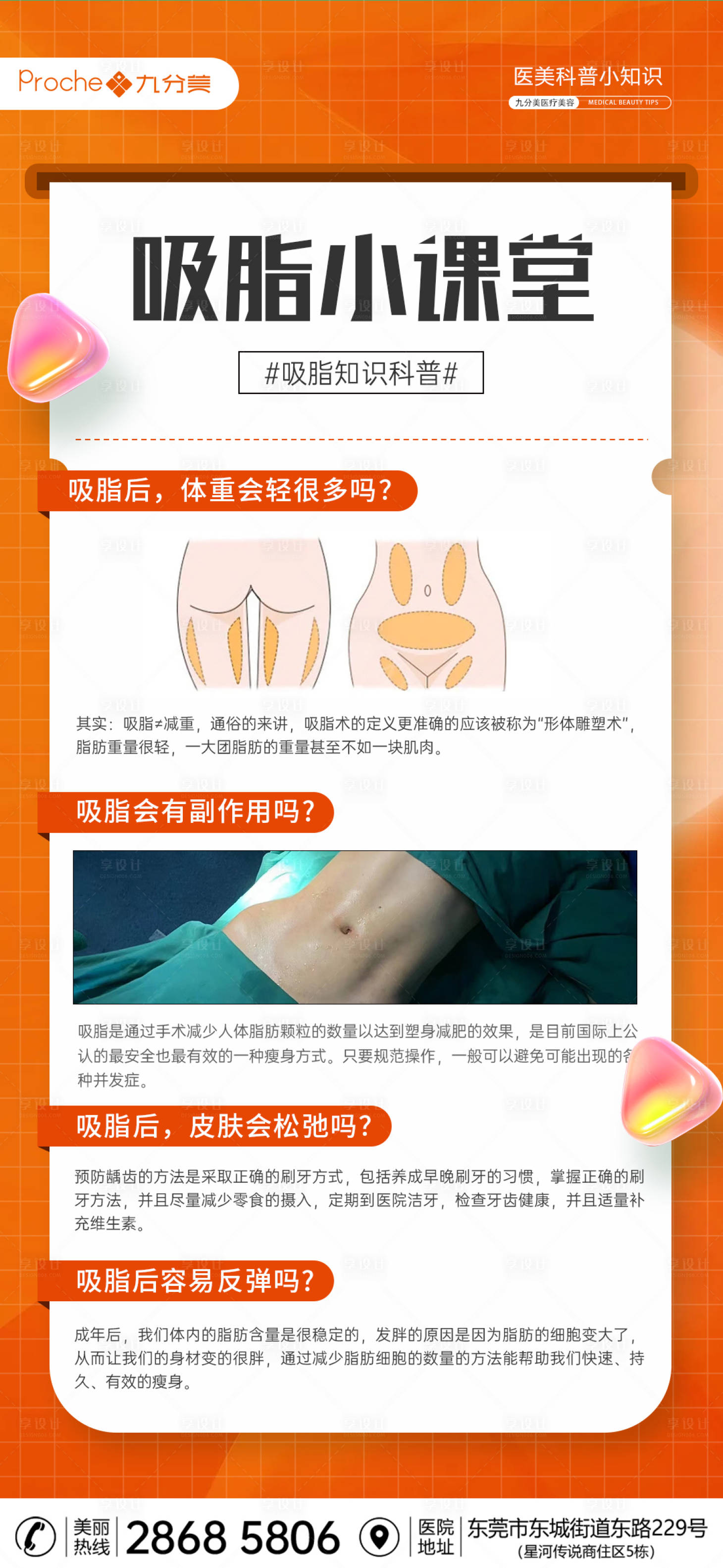 源文件下載【享設計】搜索編號：68550017917218898【醫美吸脂科普海報】