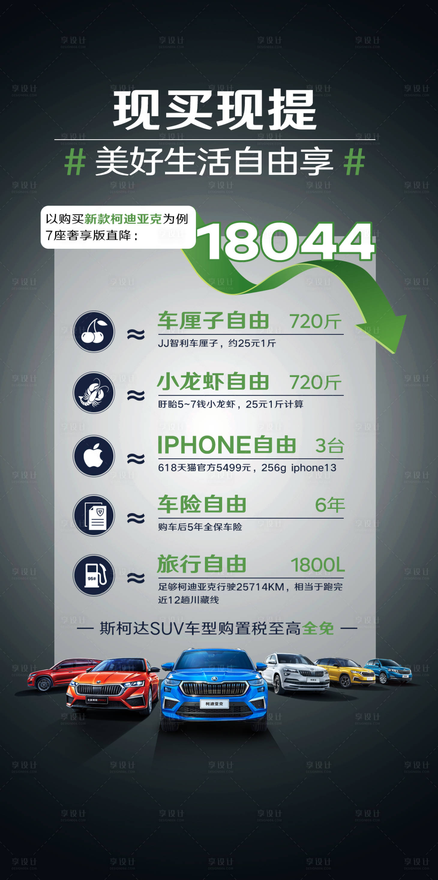 源文件下载【享设计】搜索编号：79070017919621442【汽车免购置税活动海报】