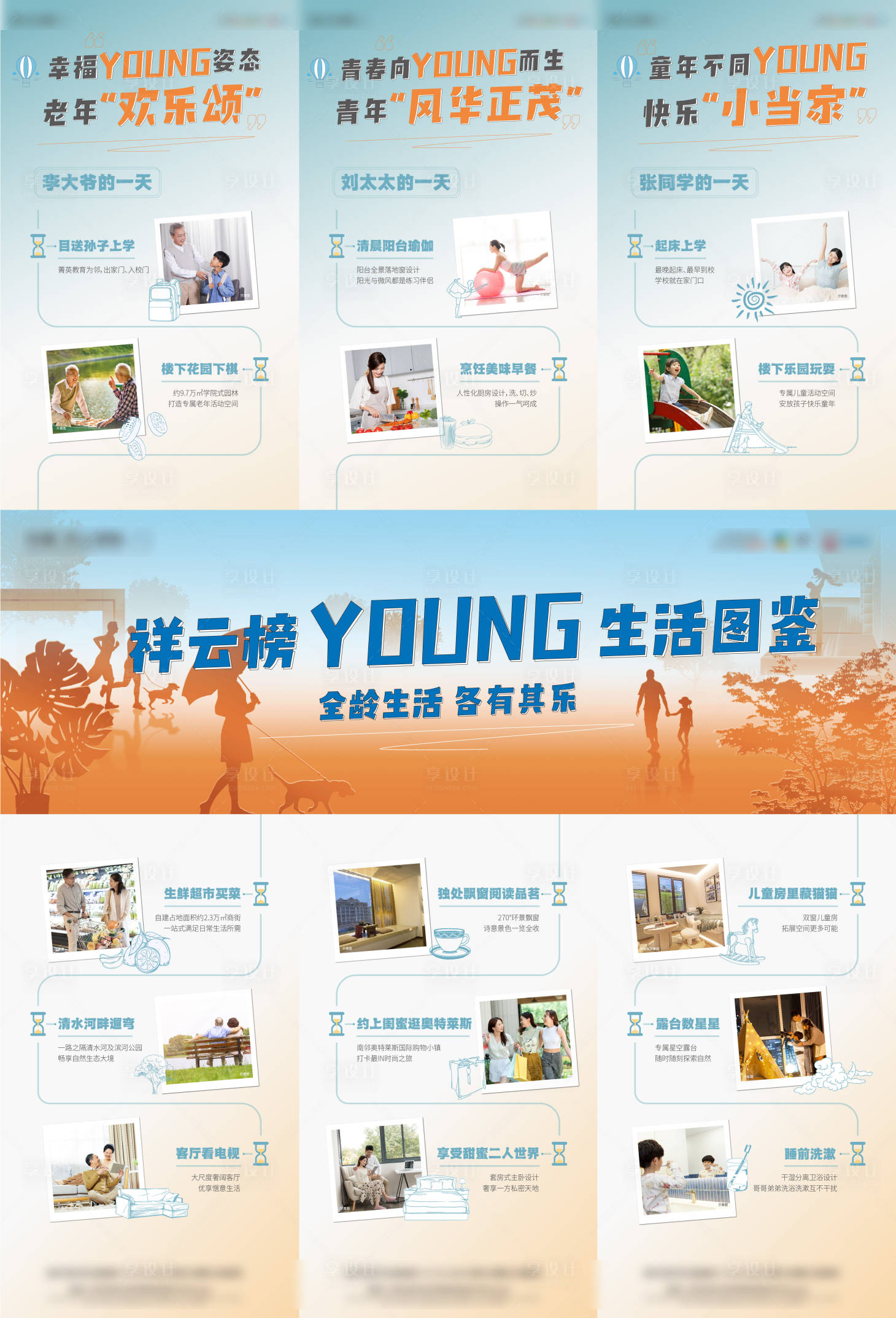 源文件下载【享设计】搜索编号：46110017922125538【地产价值点三宫格长图系列海报】