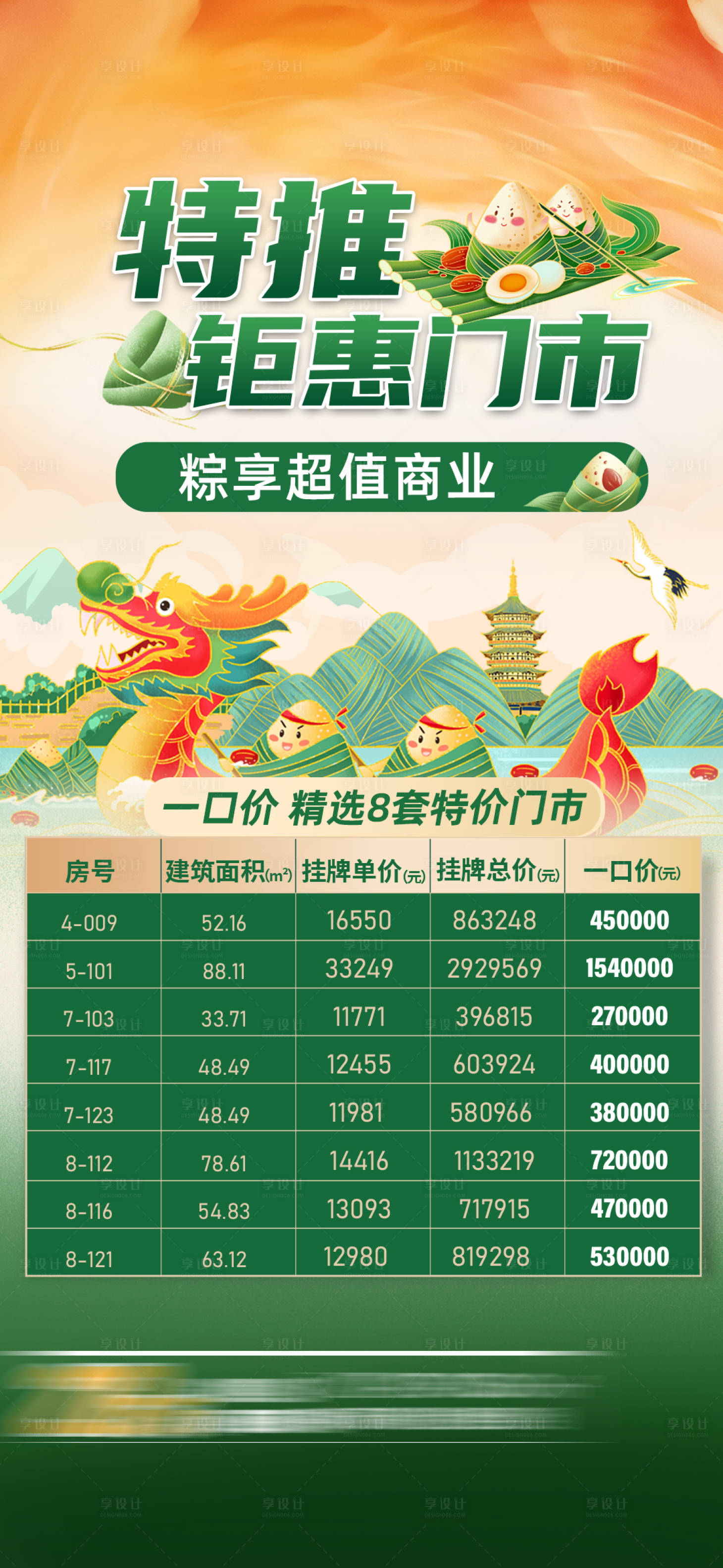 源文件下載【享設計】搜索編號：72090017986342285【端午商鋪一口價飛機稿】