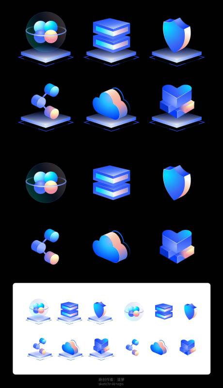 源文件下载【科技3D立体矢量图标设计】编号：62720018181616759