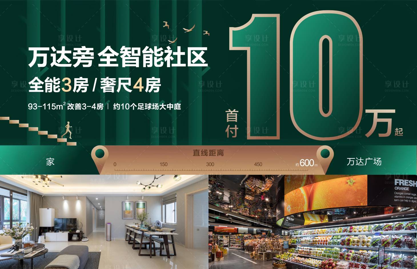源文件下載【享設計】搜索編號：36690018234187900【地產距離價值海報】
