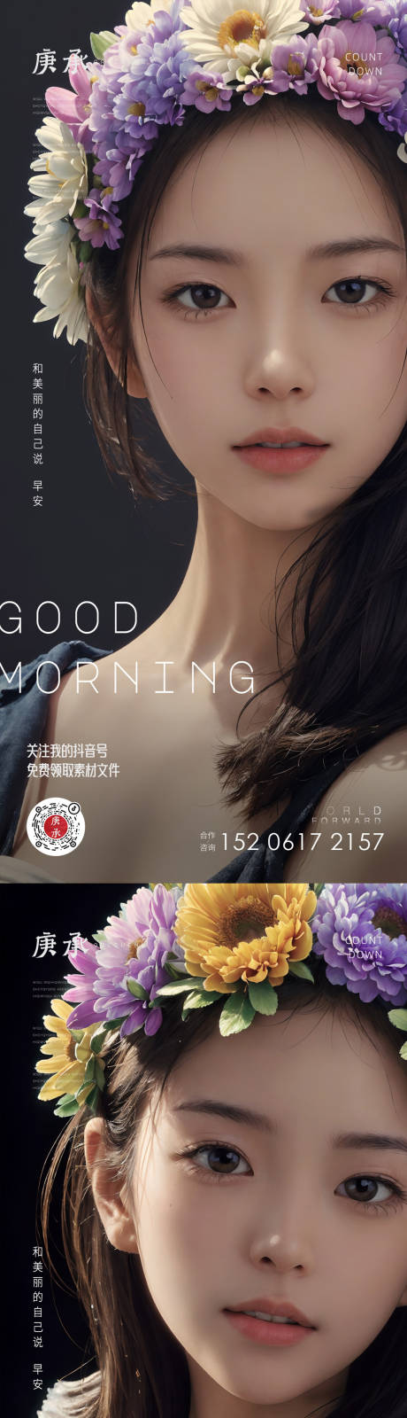 源文件下载【享设计】搜索编号：59750017978073221【美女花环价值点海报】