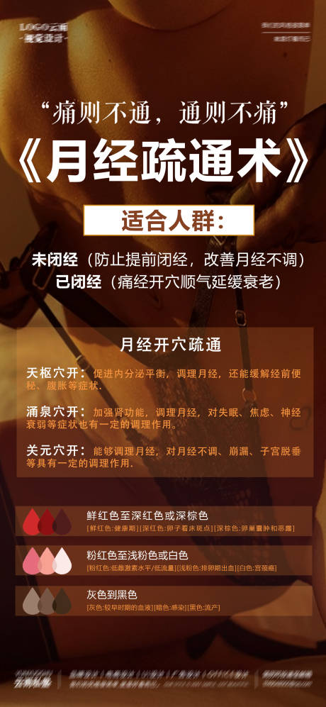 源文件下载【月经疏通术海报】编号：46560018027272071
