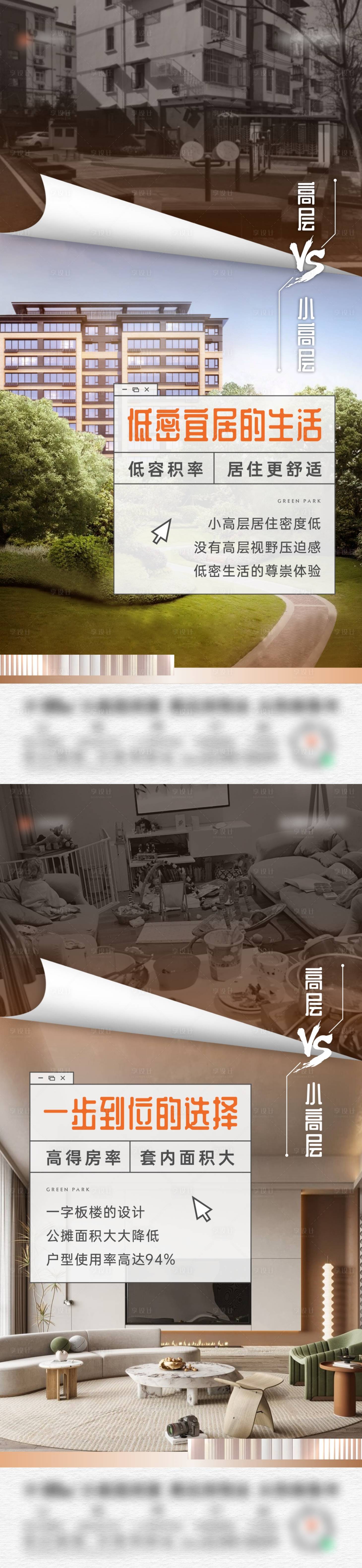 源文件下载【享设计】搜索编号：27390018285572883【小高层对比单图】