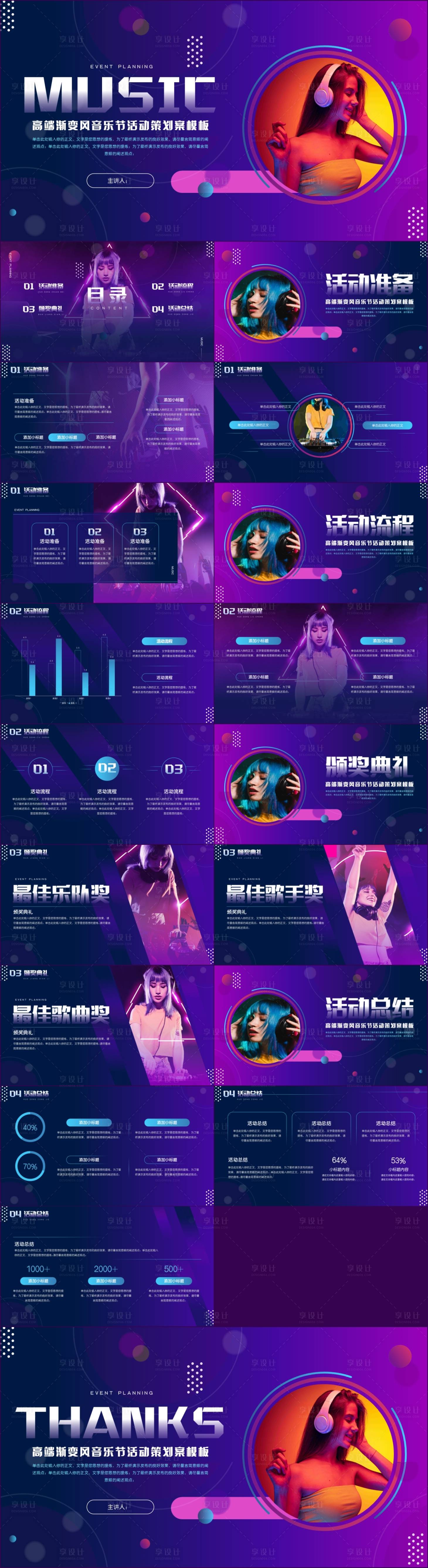 源文件下载【享设计】搜索编号：15710018410394076【音乐节活动策划案PPT】