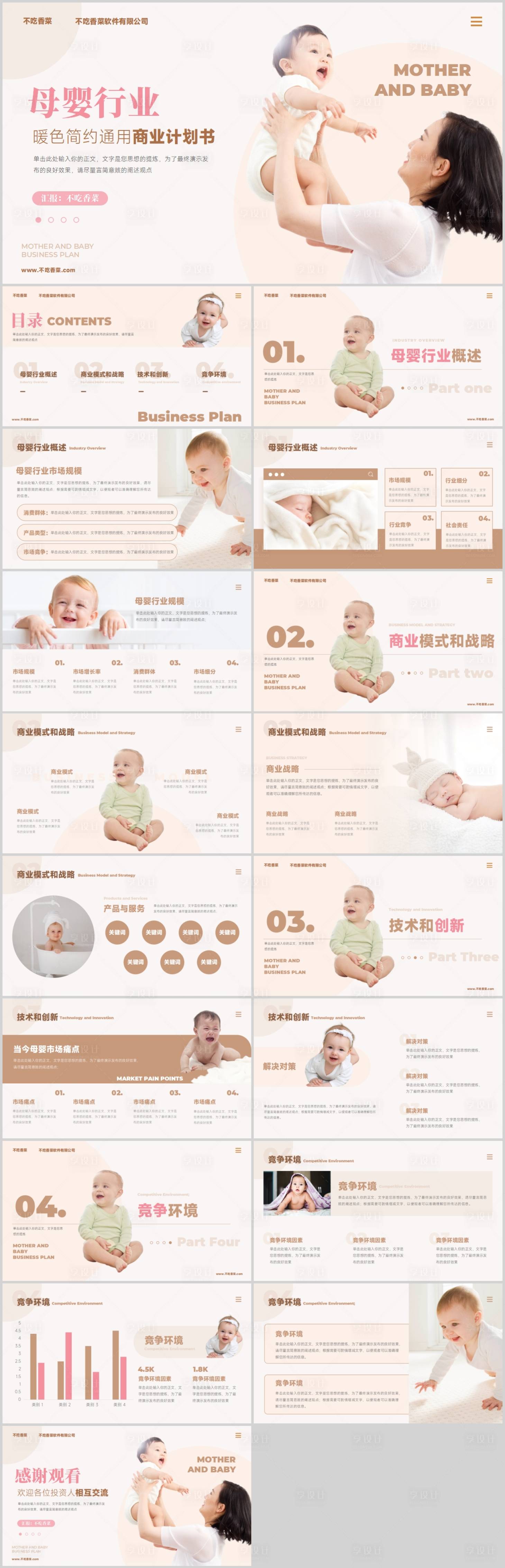 源文件下载【享设计】搜索编号：96340018259028280【母婴行业商业创业计划书PPT 】