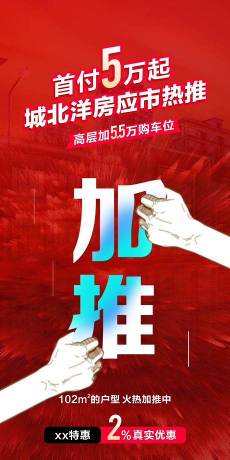 源文件下载【地产火热加推海报】编号：16530018318834794