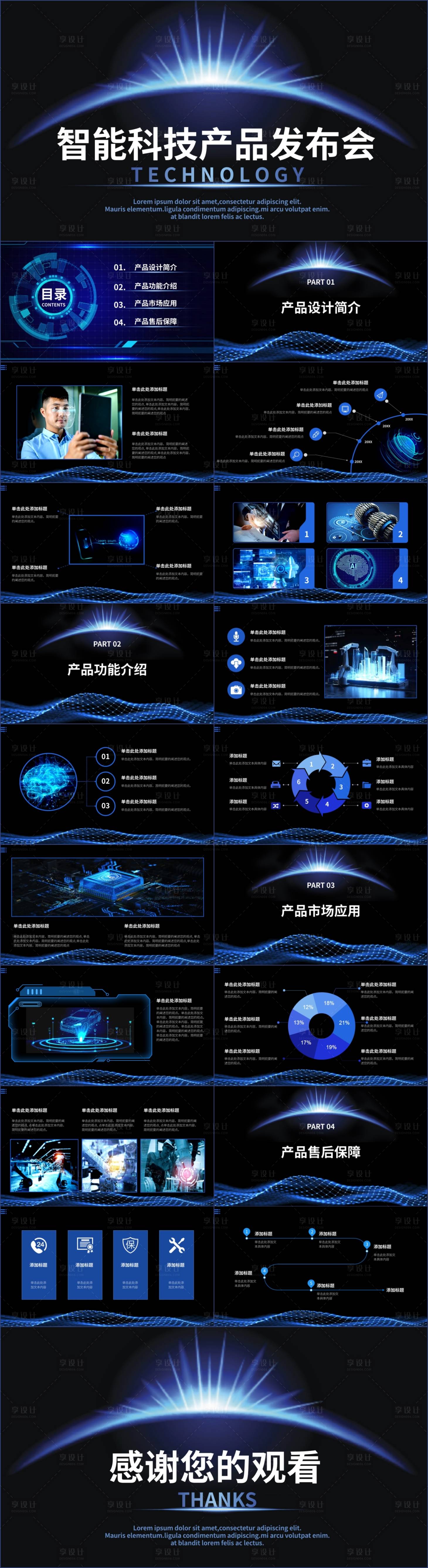 源文件下載【享設計】搜索編號：84860017754097288【商務智能科技產品發布會ppt 】