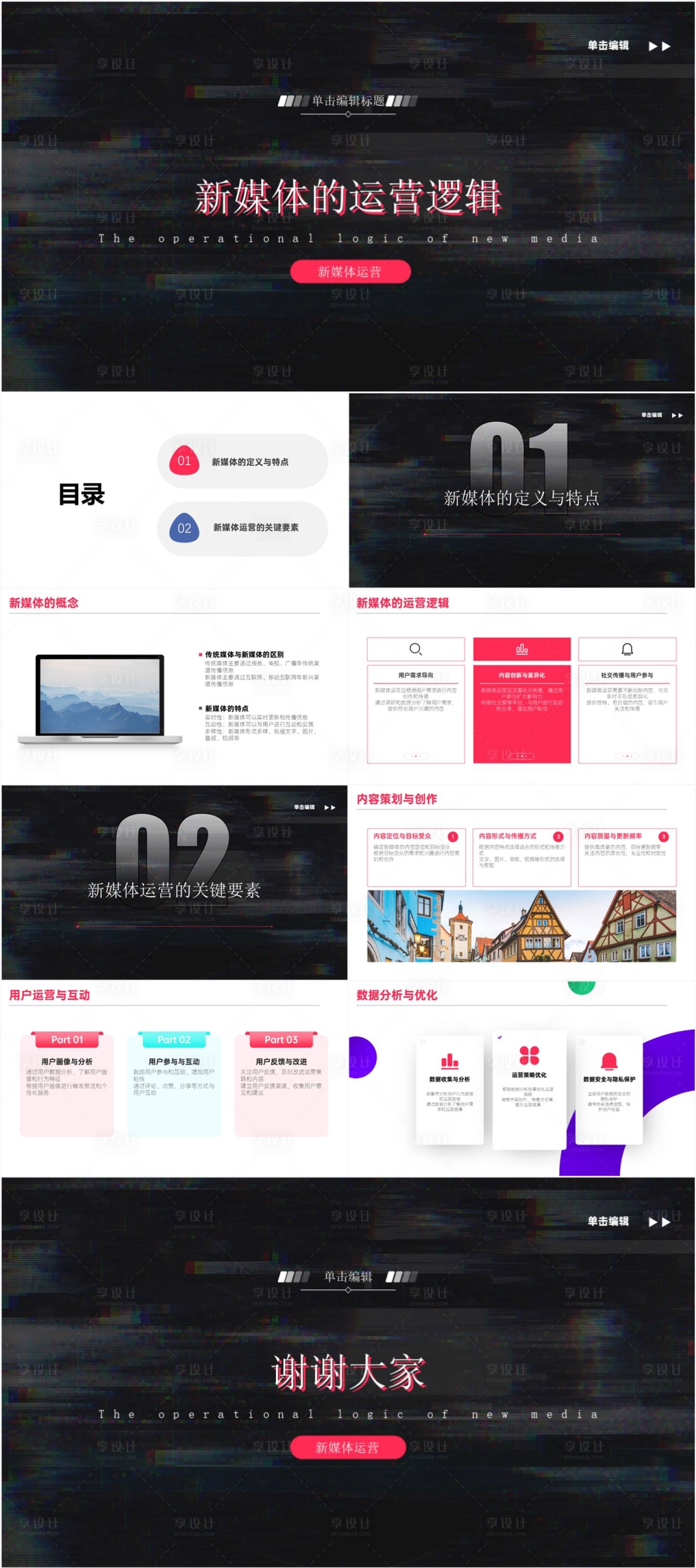 源文件下載【享設計】搜索編號：23770018115357722【新媒體的運營邏輯PPT】