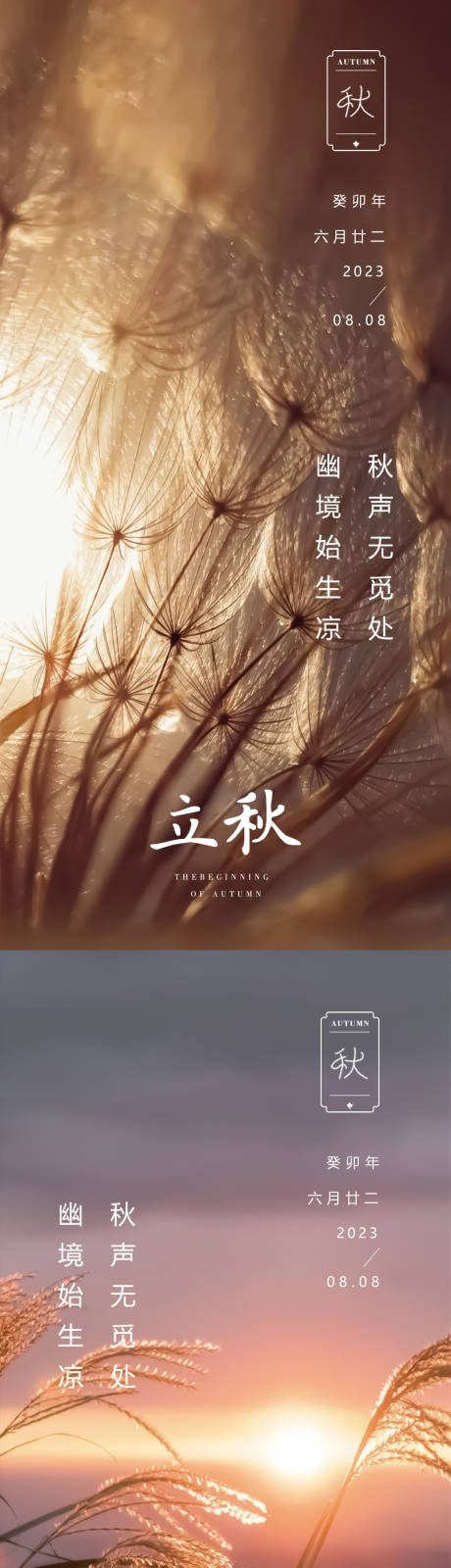 源文件下载【立秋节气海报】编号：59570018390757069