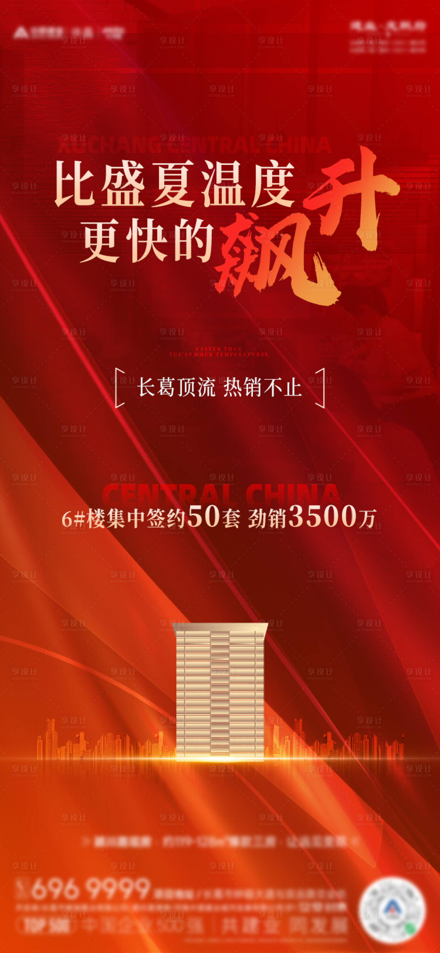源文件下载【享设计】搜索编号：45880018066786095【地产签约热销海报】