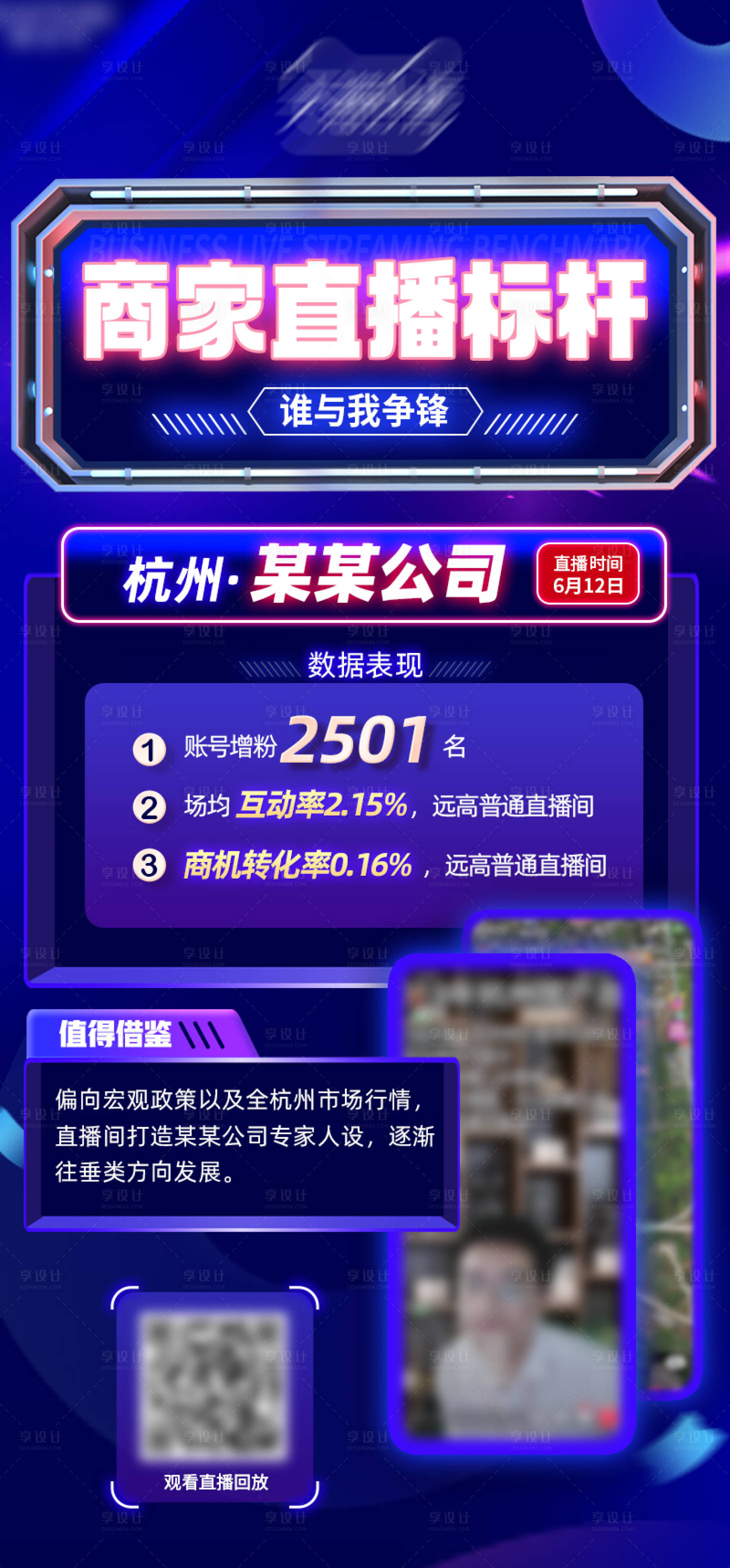 源文件下载【享设计】搜索编号：15490017794037323【直播标杆数据海报】