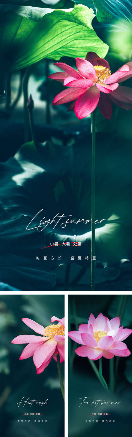 源文件下载【大暑小暑处暑海报】编号：83530017807241478