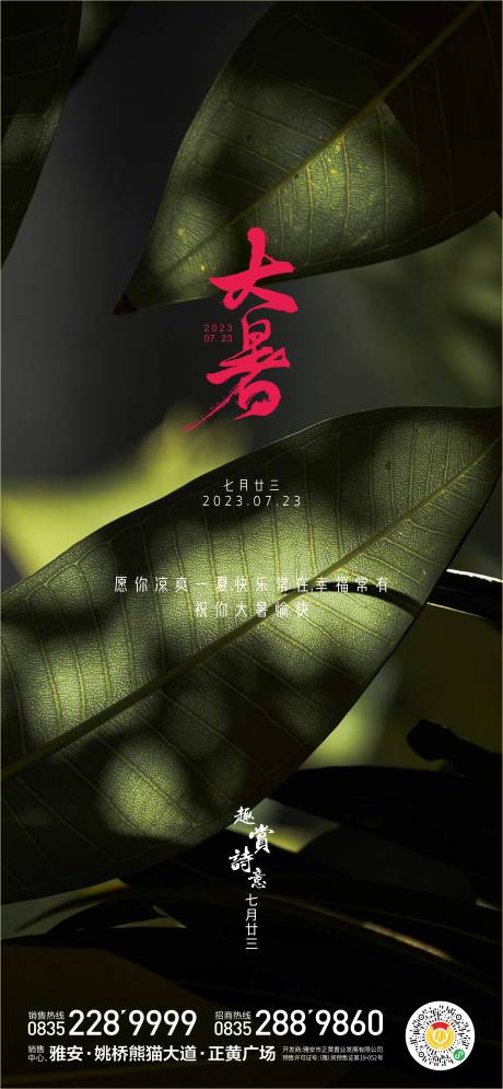源文件下载【大暑节气海报】编号：17650018070598204