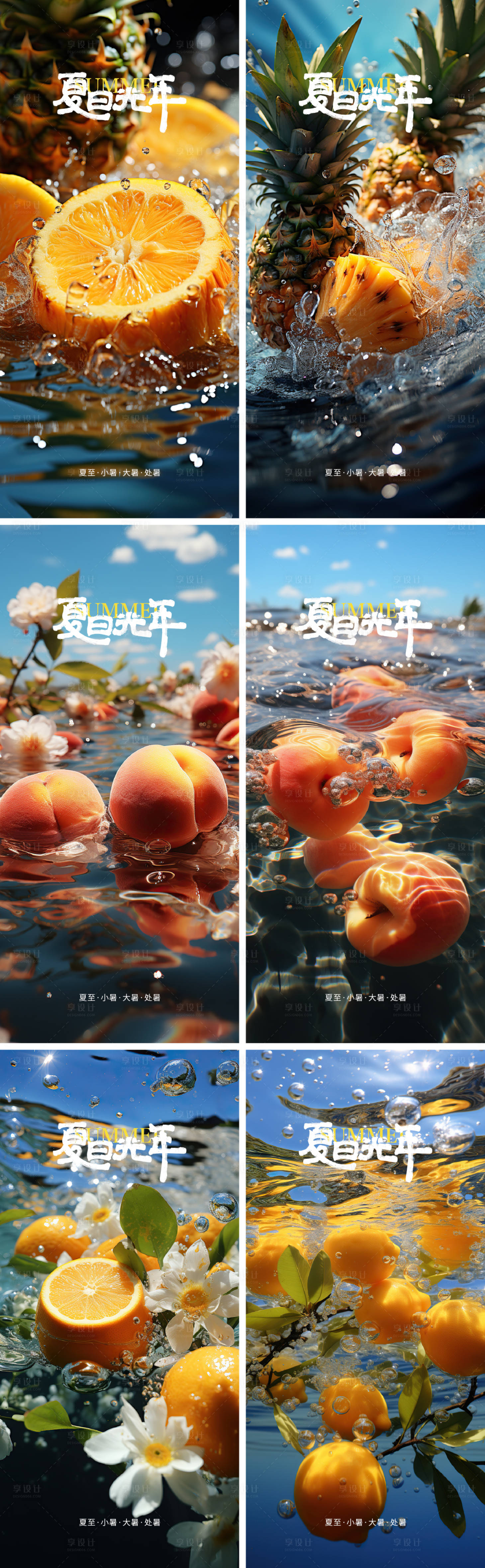 源文件下载【享设计】搜索编号：19620018093941661【夏日节气海报】