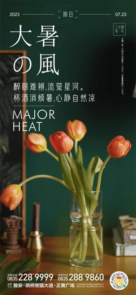 源文件下载【大暑节气海报】编号：28420018098737332