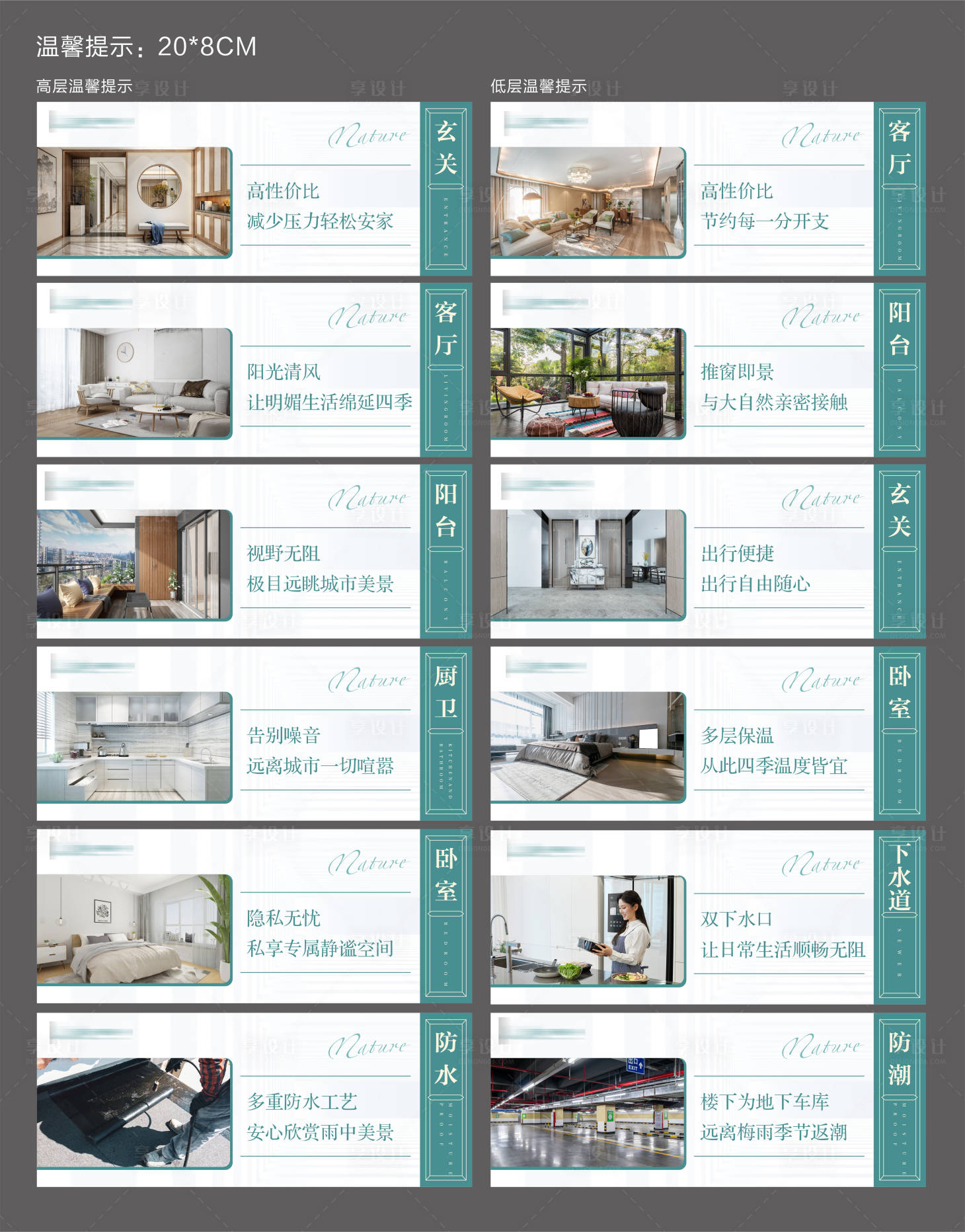 源文件下载【享设计】搜索编号：24460018295823509【地产VI导视系统温馨提示】