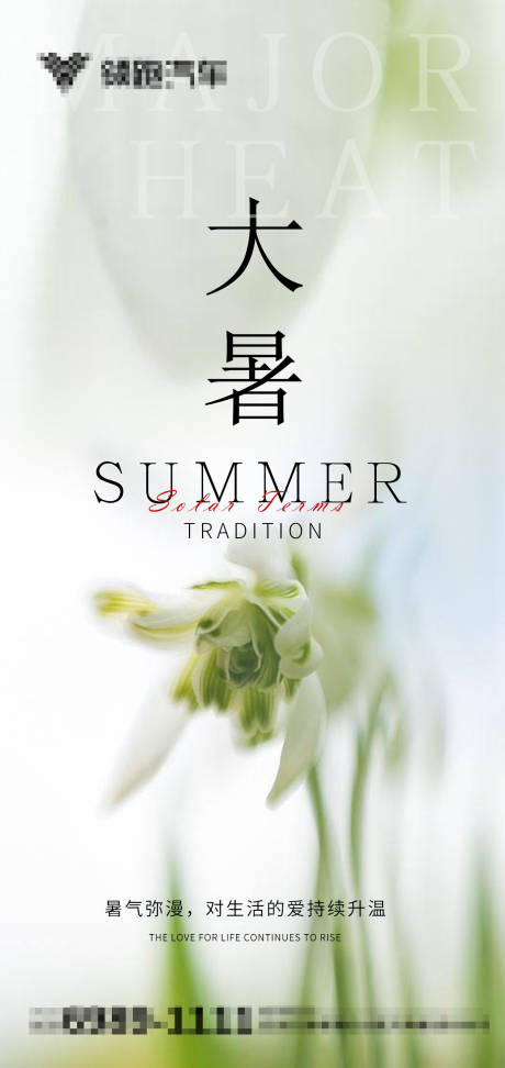 源文件下载【高级风大暑小暑节气海报】编号：28630017856505971