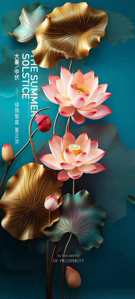 源文件下载【大暑节气海报】编号：98330018045079478