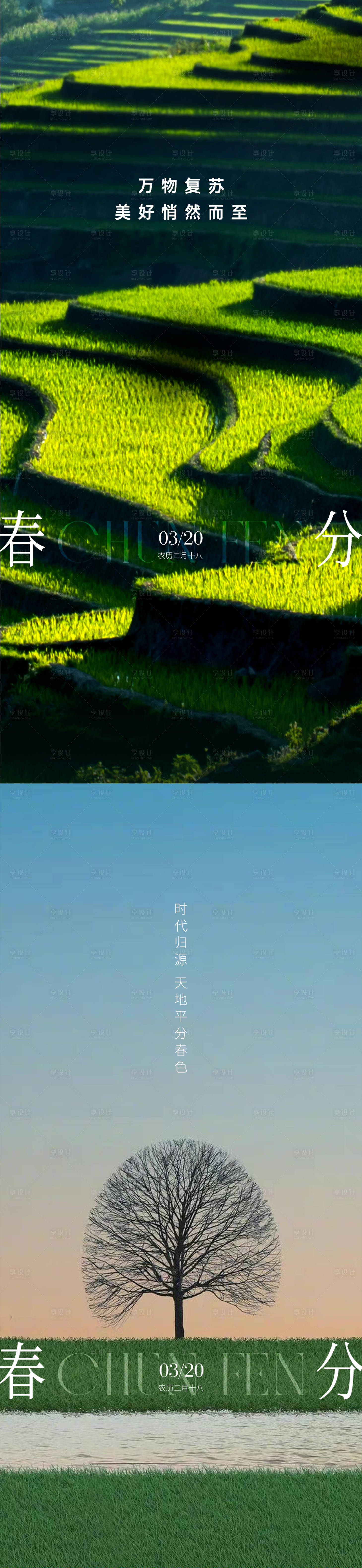 源文件下載【享設計】搜索編號：64390018296202982【春天春分節氣系列海報】