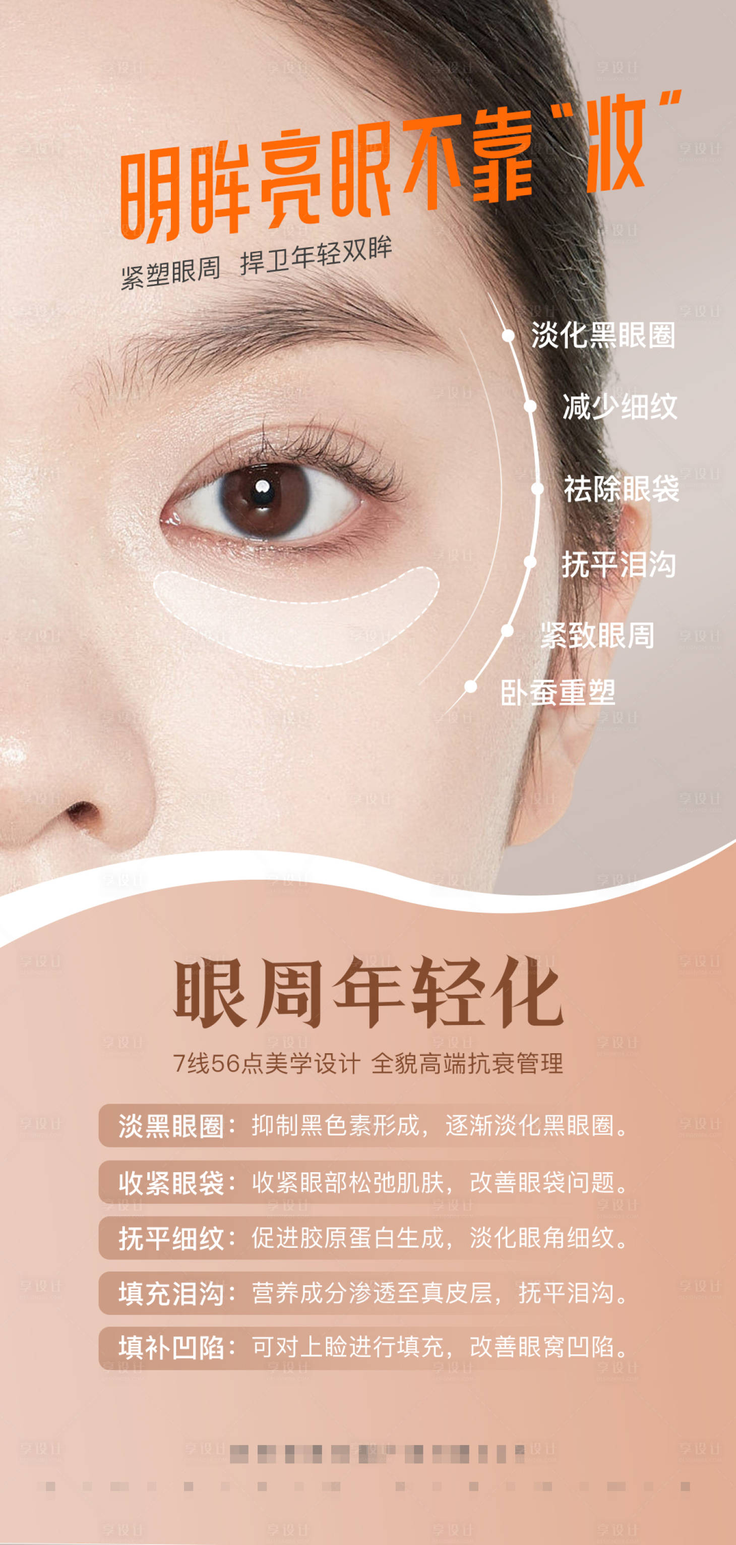 源文件下載【享設計】搜索編號：30550017810419696【眼周年輕化海報】
