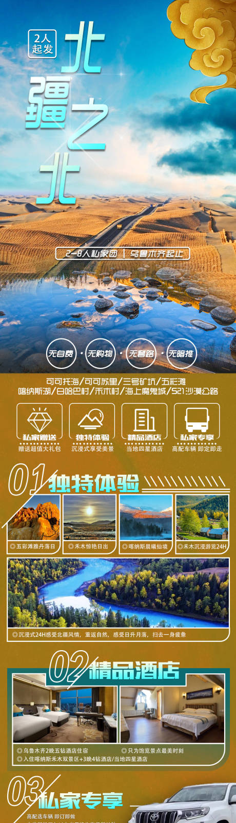 源文件下载【北疆之北旅游长图海报】编号：20230719171536490