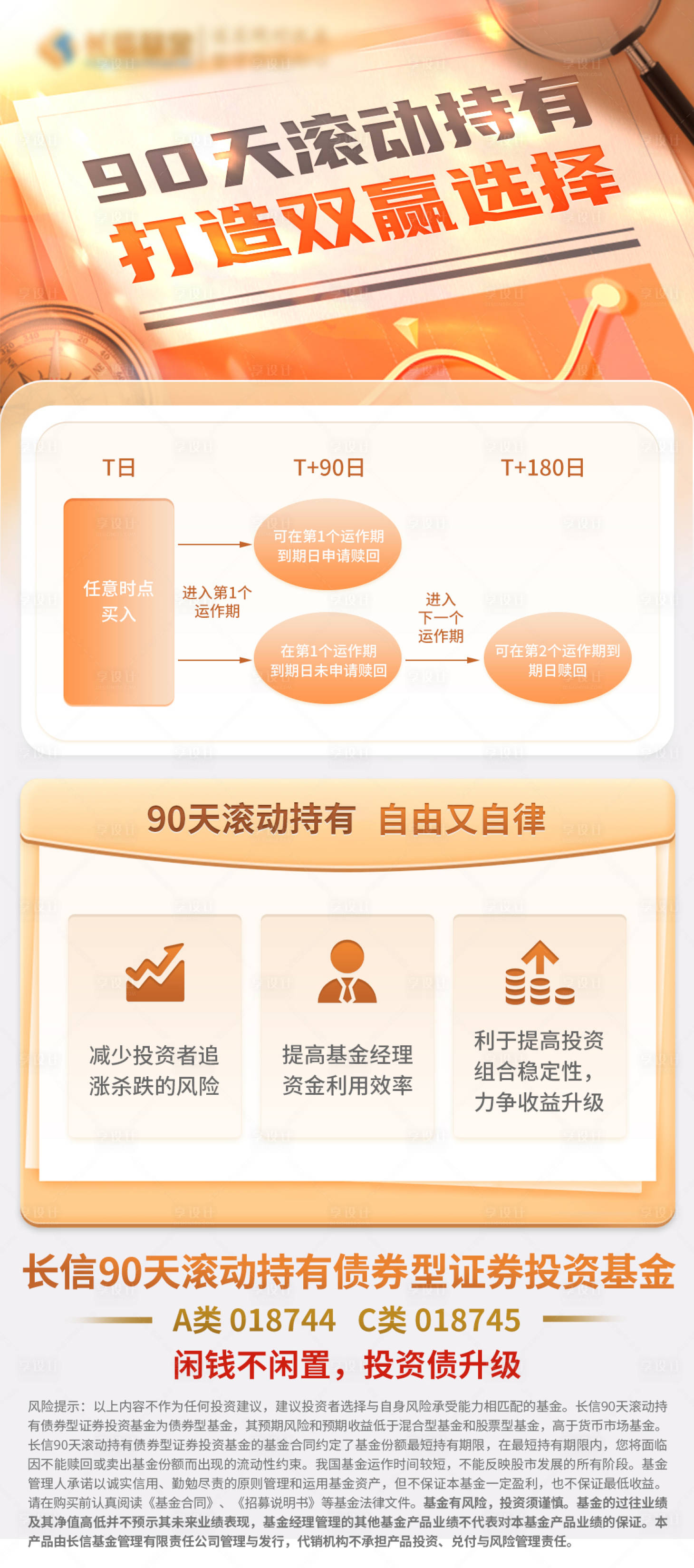 源文件下載【享設計】搜索編號：81040017965644154【橙色紙質基金海報】