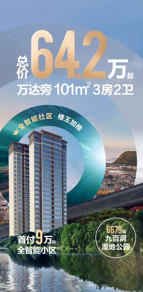 源文件下载【地产公园洋房海报】编号：37450018285709679