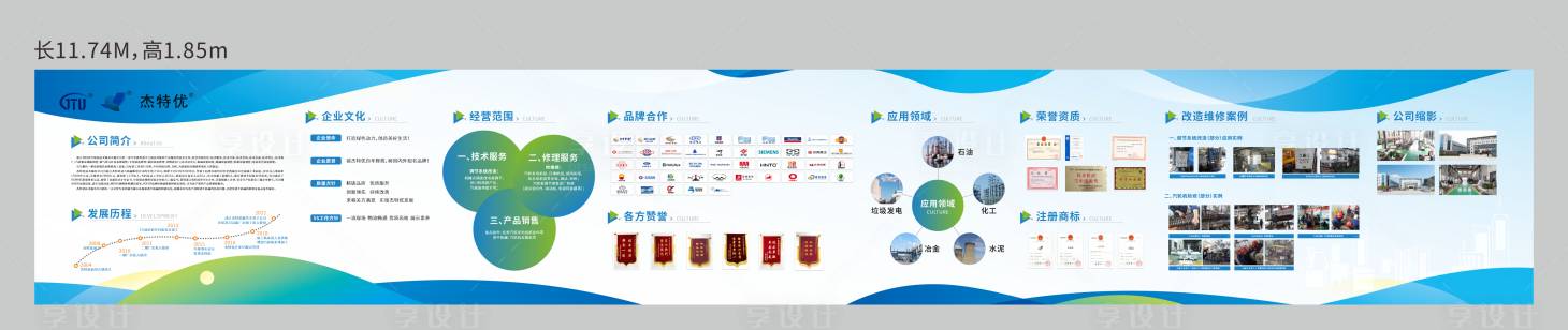 源文件下载【科技实业企业文化墙】编号：68440018039598472