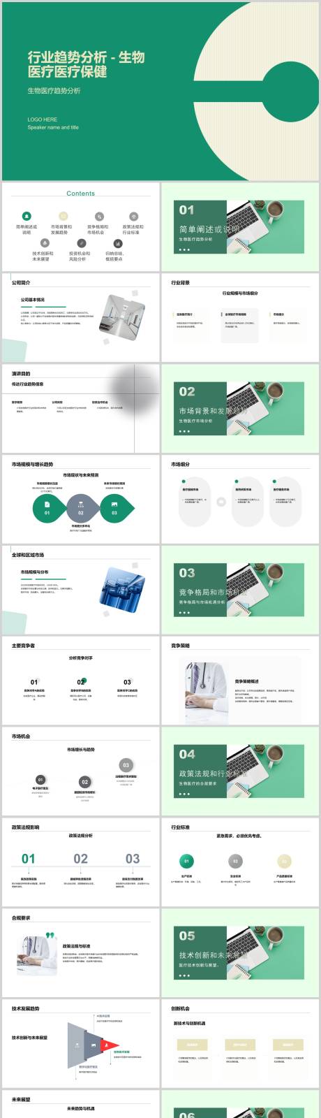 源文件下载【生物医疗医疗保健PPT】编号：20230728211932019