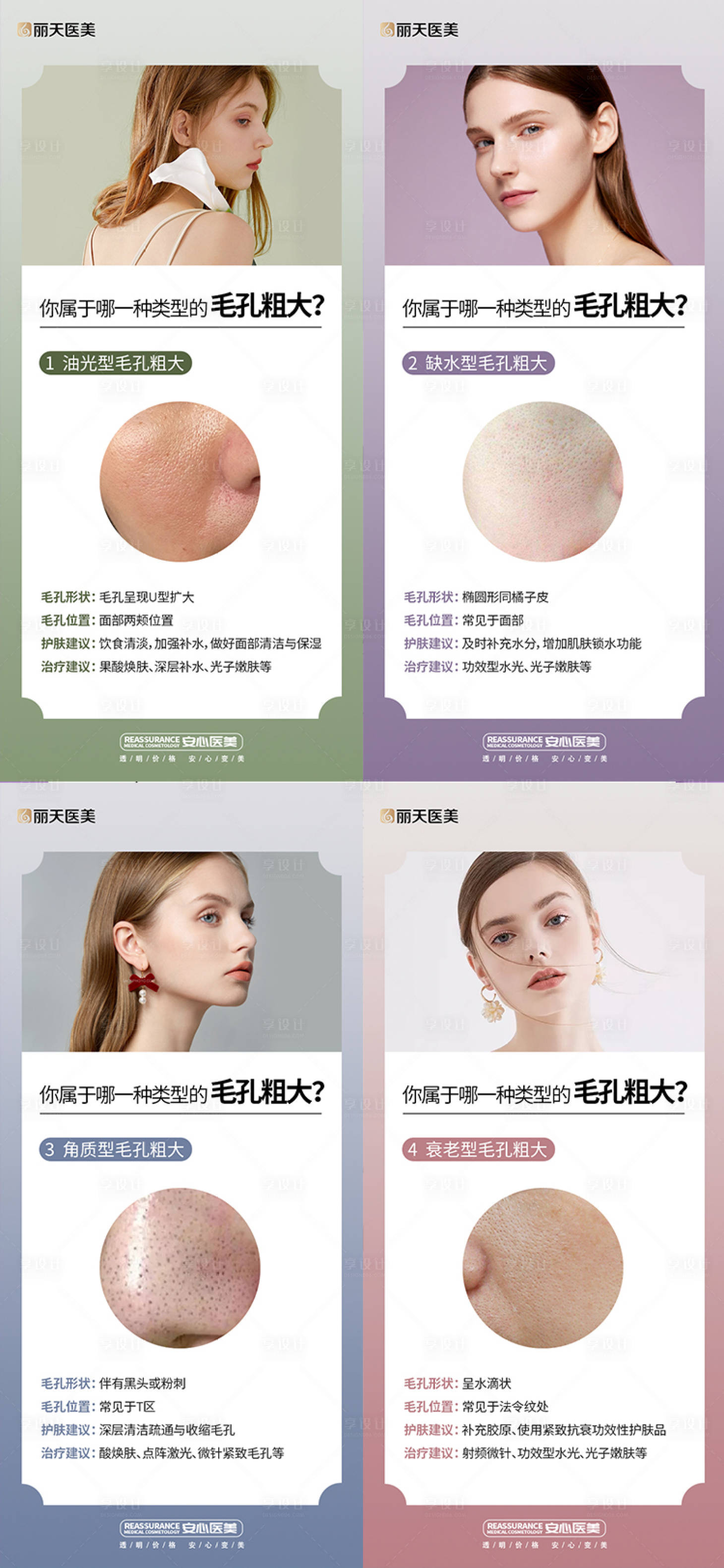 源文件下载【享设计】搜索编号：63610017824732286【医美皮肤管理护肤科普系列海报】