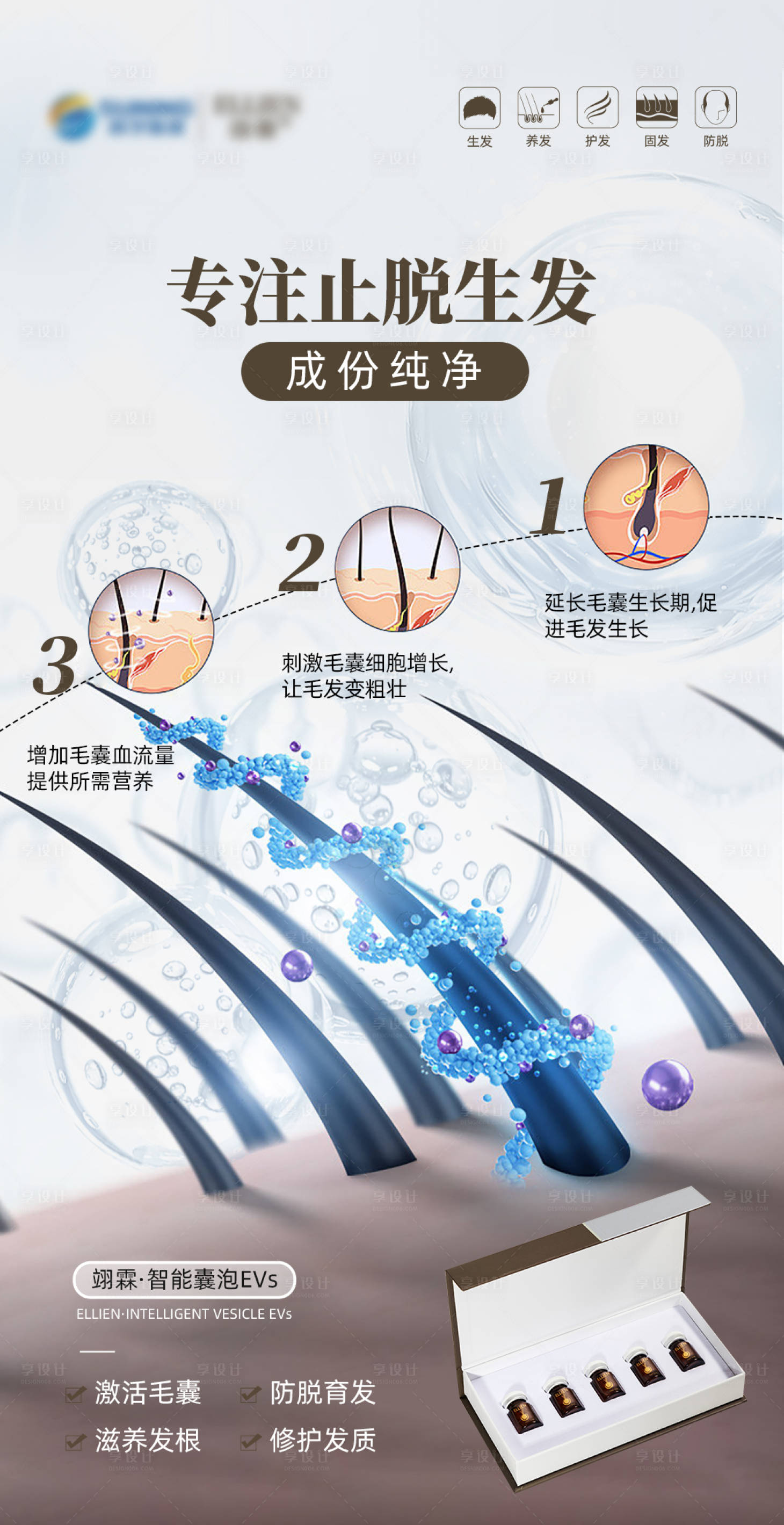 源文件下載【享設計】搜索編號：71330018331299671【專注止脫生發海報】